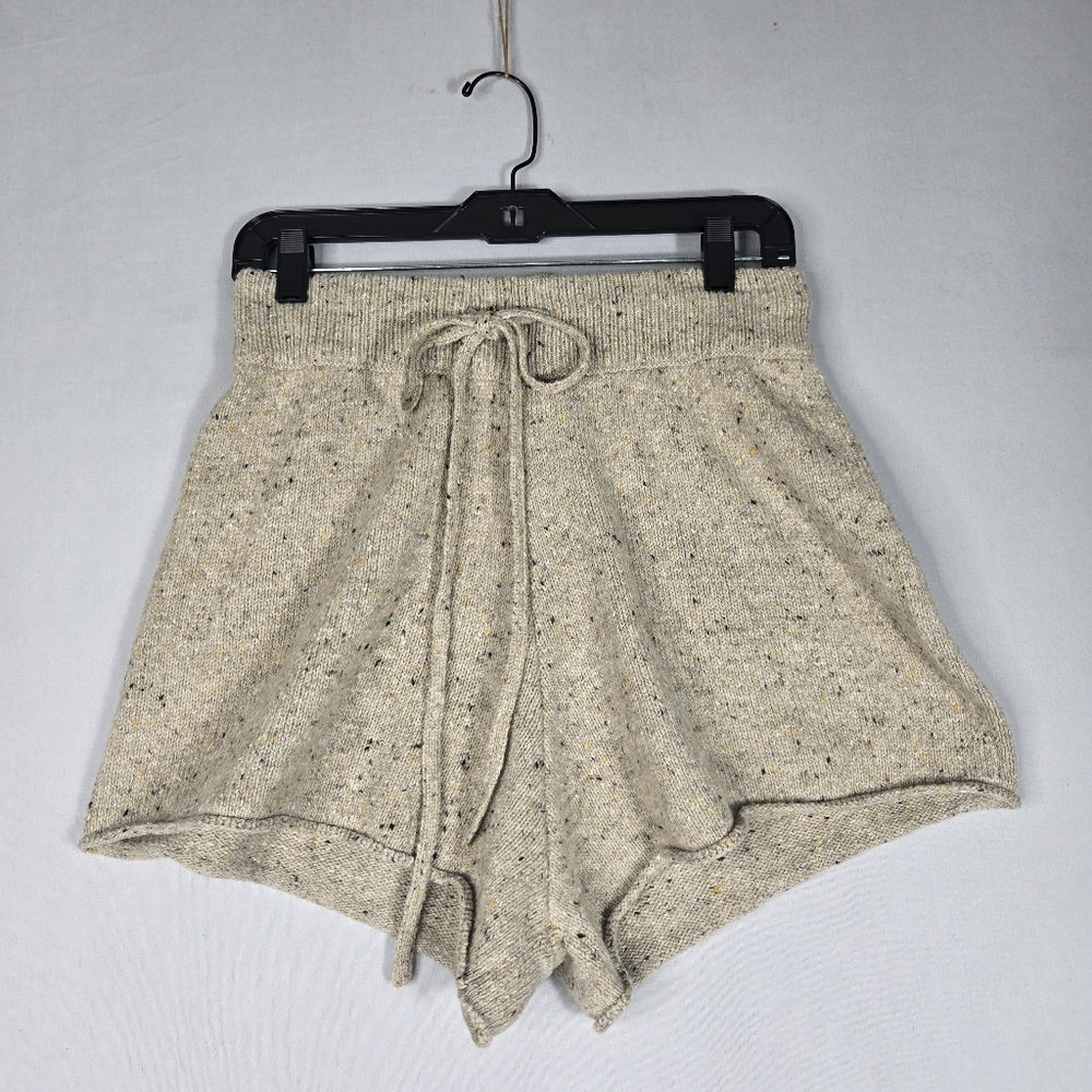 Shona Joy Knit Short Noelle Khaki Flecks Cozy Knot Womens Size Small